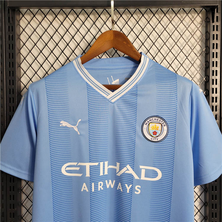 Manchester City 23/24 Home Blue Soccer Jersey Football Shirt - Click Image to Close